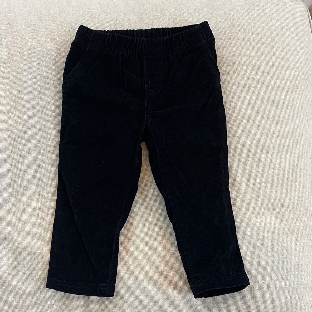 Carter's Black Corduroy Kids Pants faux pockets Sz 24 mo